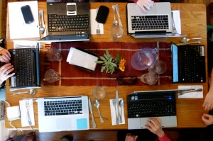 the luxury of having six laptops